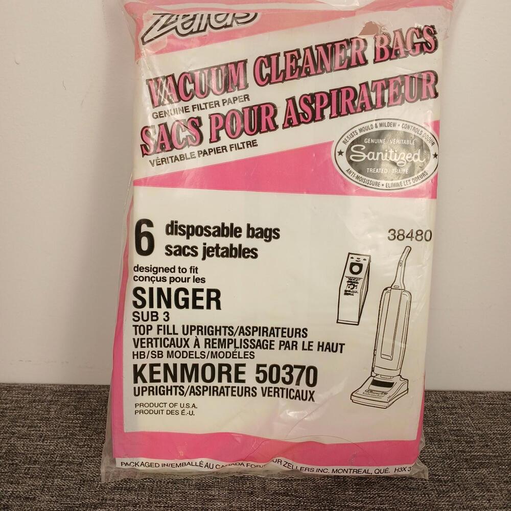 Vintage Kenmore 50370 Vacuum Cleaner Bags Singer Sub 3 HB SB Upright 6 Pack Sani